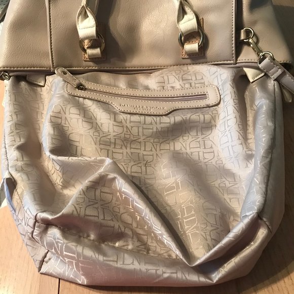 DANIELLE NICOLE TAUPE VEGAN LEATHER "ALEXIS" BAG - Picture 8 of 13